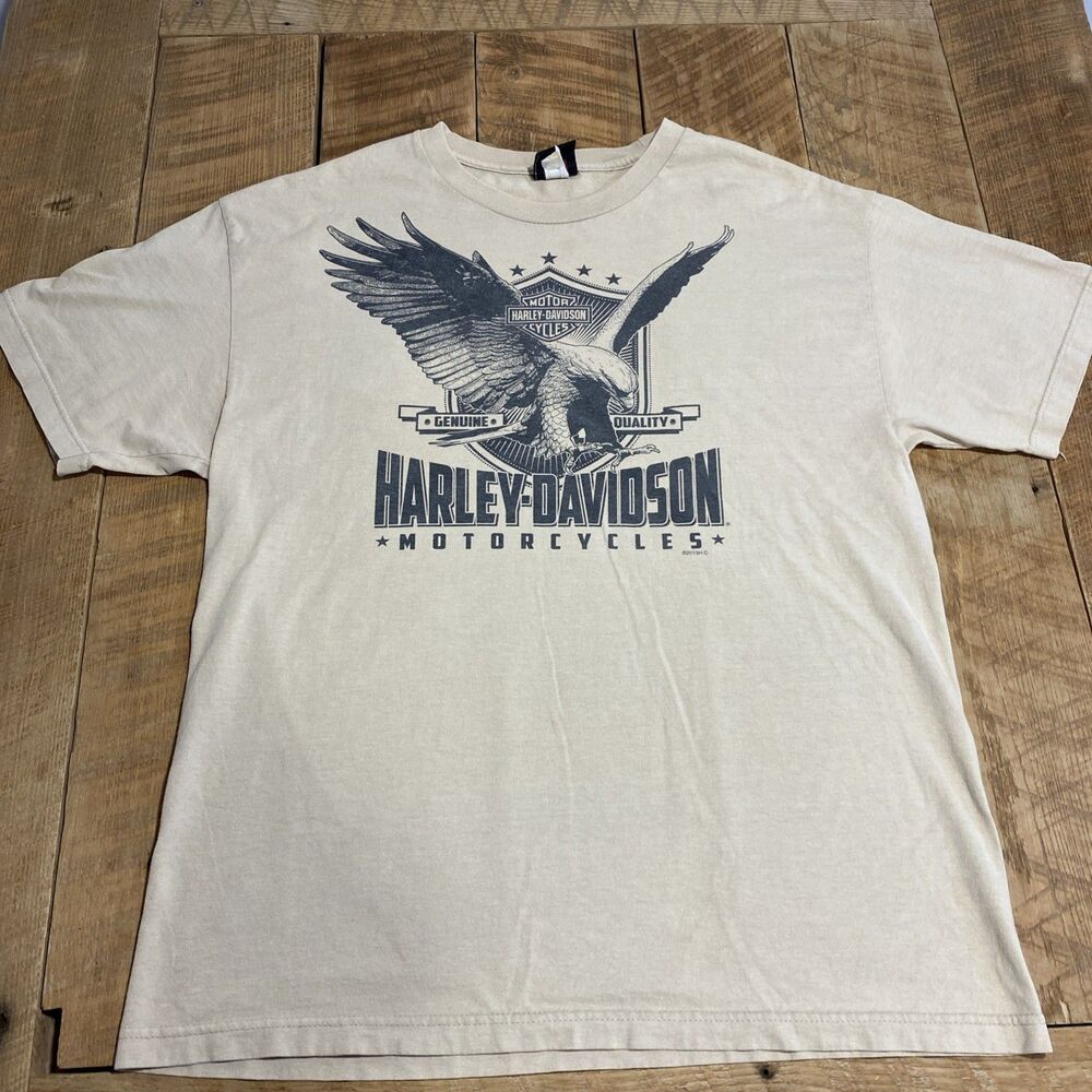 Harley Davidson Men Beige Sturgis Branson Missouri T-Shirt XL Short Sleeve 2013